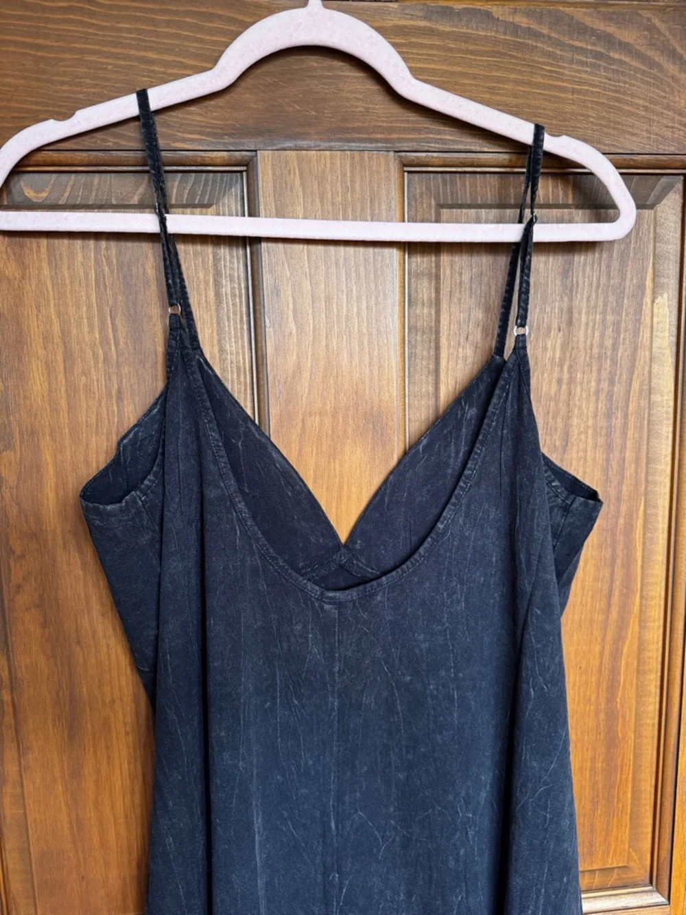 Zenana Outfitters Black V-Neck Midi Slip Dress with Spaghetti Straps *Never Worn - Picture 7 of 10